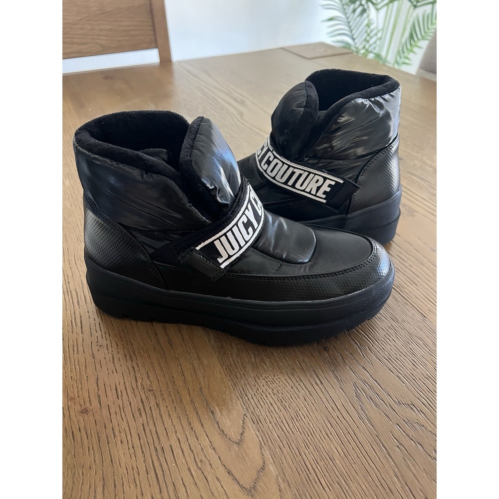 Juicy Couture‎ Veronica Black Winter Platform Puffer Boots Sz  7